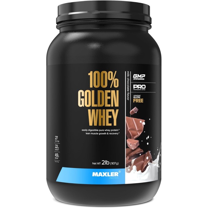 Maxler 100% Golden Whey 2 lbs Milk Chocolate со вкусом "Молочный шоколад", 907 г